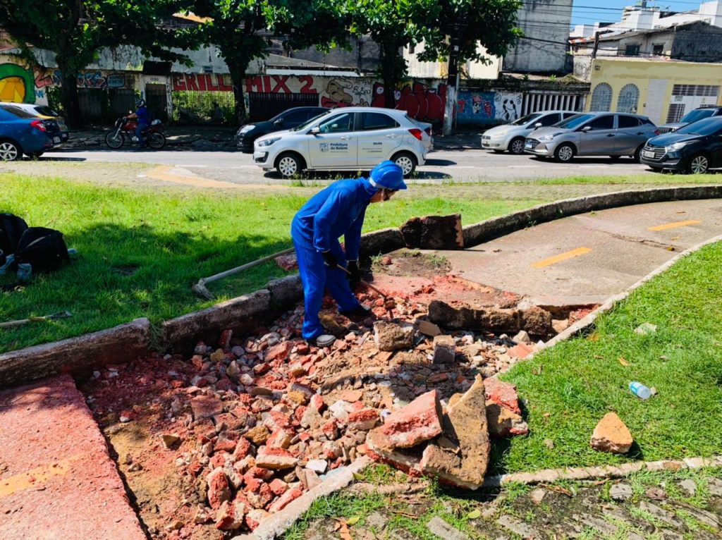 Ciclovia da Marquês de Herval começa a receber manutenção