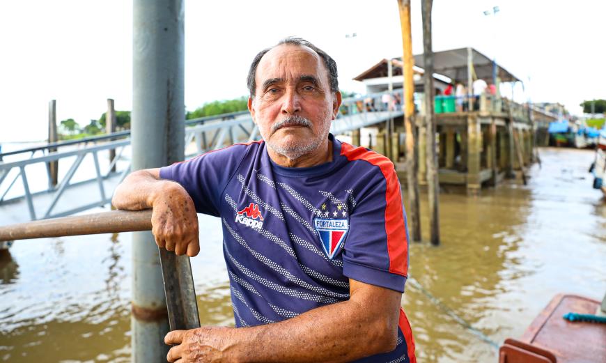 Eli Rosa da Fonseca, aposentado e morador da Ilha de Cotijuba, diz que estava complicado com a interrupção do trapiche, mas acredita que a partir da liberação ficará melhor.