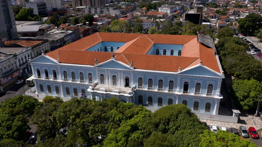 Palácio Antônio Lemos recebe reforma e restauro geral com previsão da obra ser concluída em dezembro de 2023.