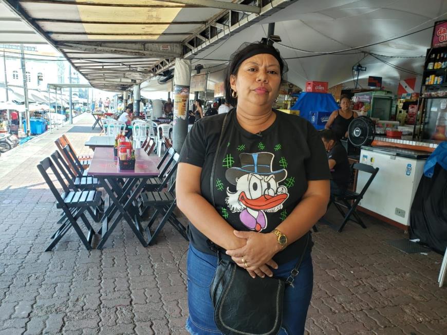 Enilse Ribeiro, que é uma das representantes dos trabalhadores que vendem refeição Ver-o-Peso, diz ser essencial o serviço emergencial para os permissionários do complexo.