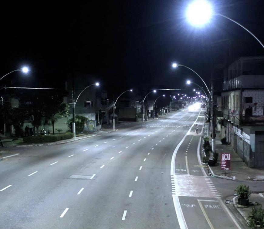 A iluminação pública da Pedro Álvares Cabral contempla da avenida Visconde de Souza Franco, no Reduto, até a avenida Dalva, bairro do Entroncamento.